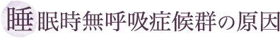 睡眠時無呼吸症候群の原因